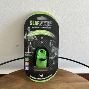 4id Slapwrapz Multi-Use Green LED  Bracelet Wrap Safety Light 14"l x 1.6"w